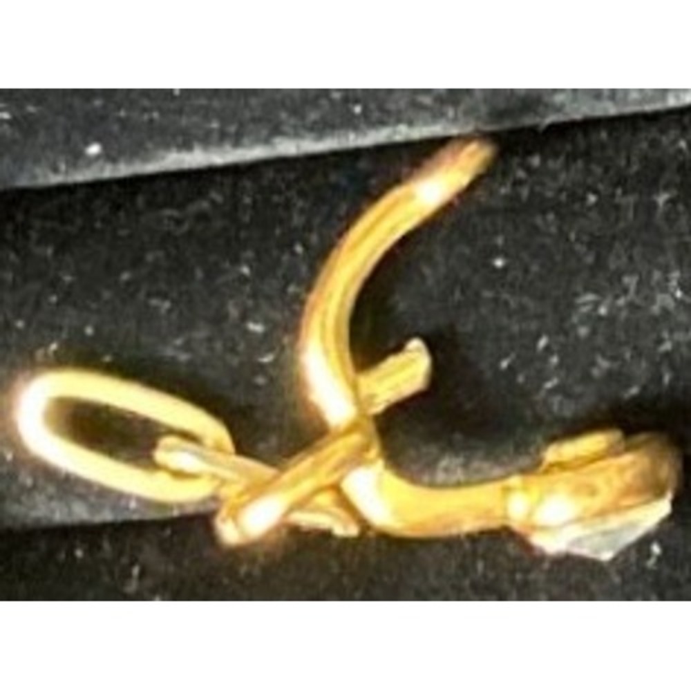Gold tone Chain Necklace With Bow Charm